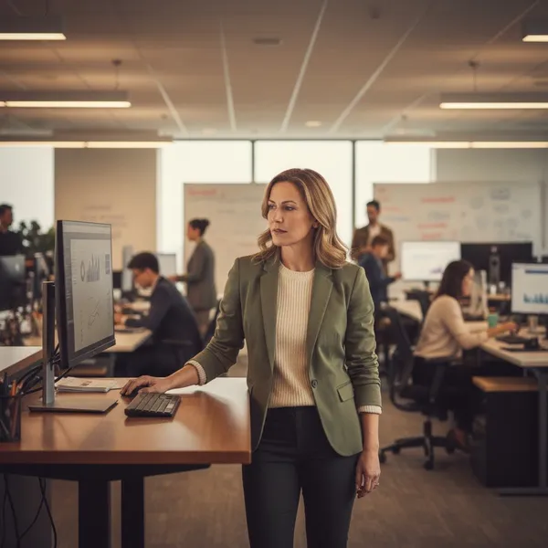 Executive team working on AI workflow implementation at a whiteboard